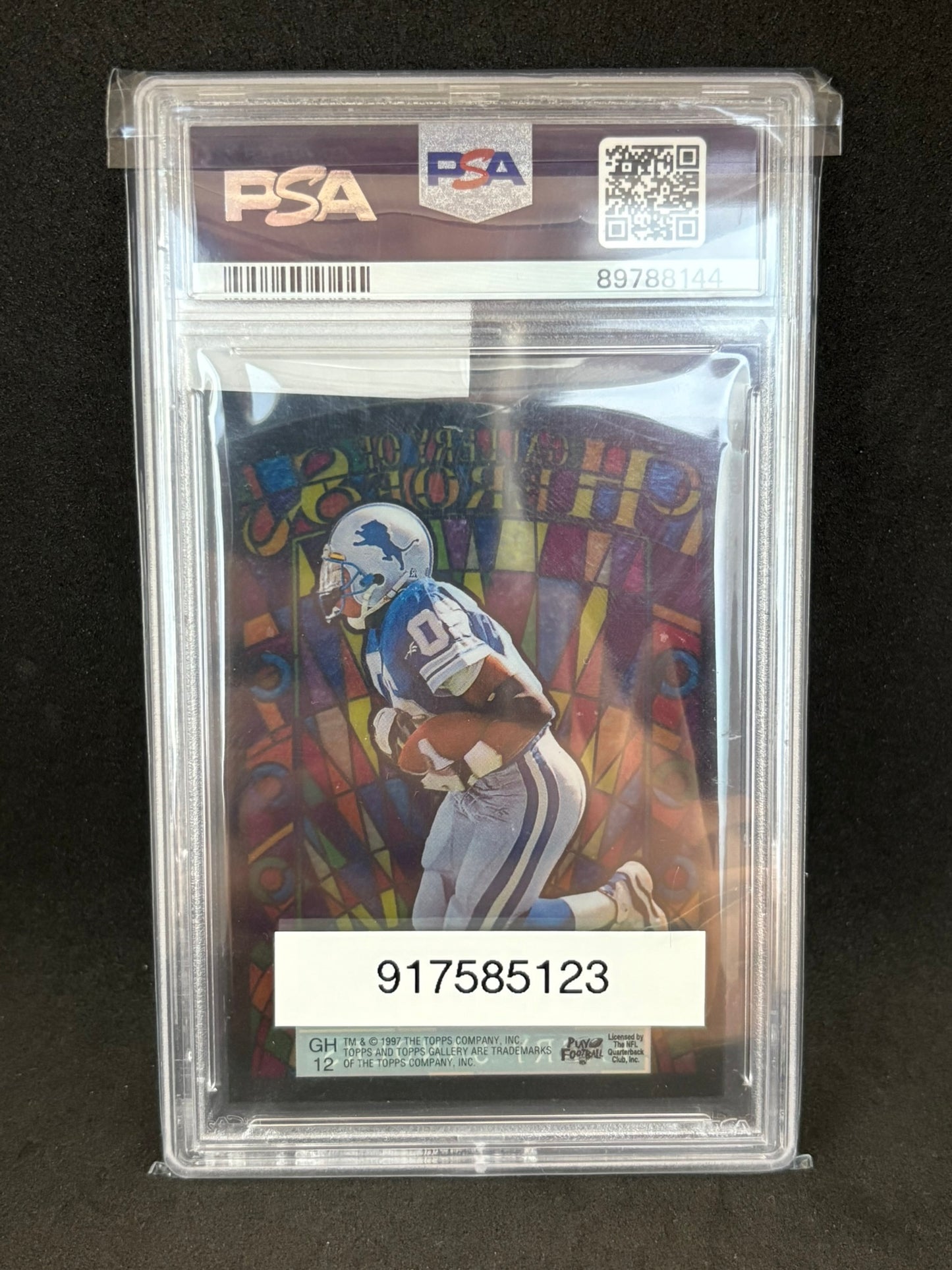 BARRY SANDERS 1997 Topps Gallery of Heroes PSA 9!